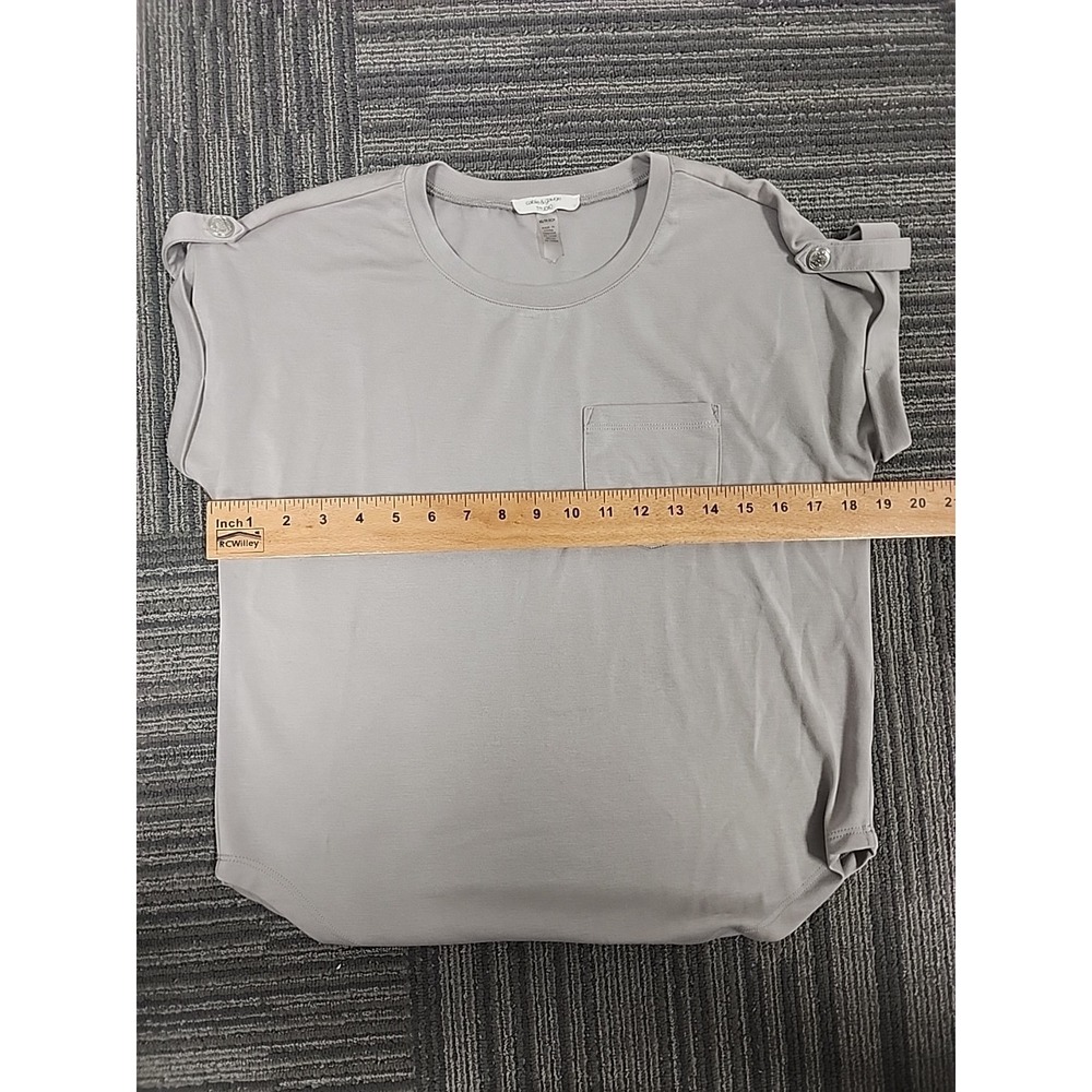 Cable And Guage Cropped Sleeve Top XS Women Grey. Soft - Picture 8 of 10